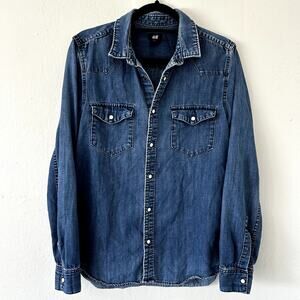 H&M denim western shirt